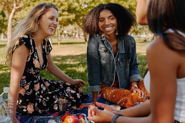 Female friends enjoying picnic