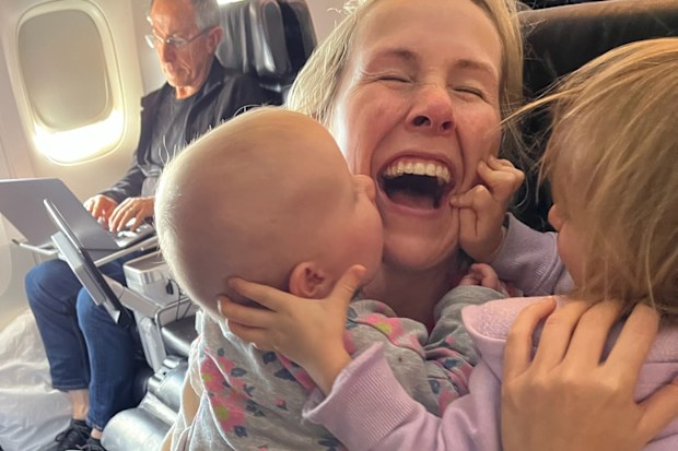 Zsofi Paterson, the CEO Tiny Beans with her family