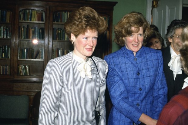 Princess Diana sisters Lady Jane Fellows and Lady Sarah McCorquodale visit school they used to attend