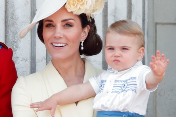 Kate Middleton and Prince Louis at Trooping the Colour 2019.