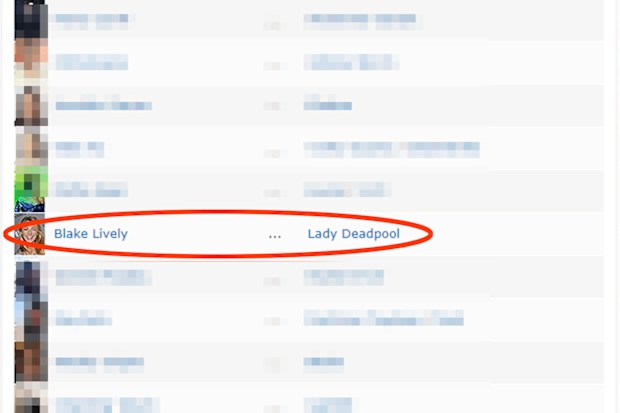 Blake Lively has been credited as Lady Deadpool on IMDB.