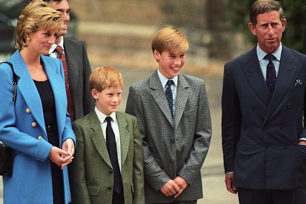 Princess DIana, Prince Charles and their sons William and Harry in 1995.