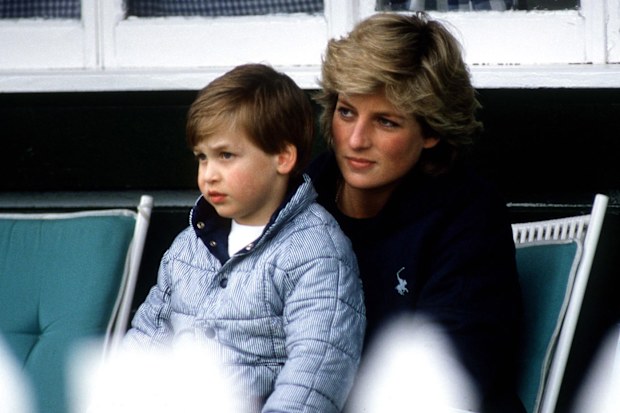 Prince William and Princess Diana, 1987