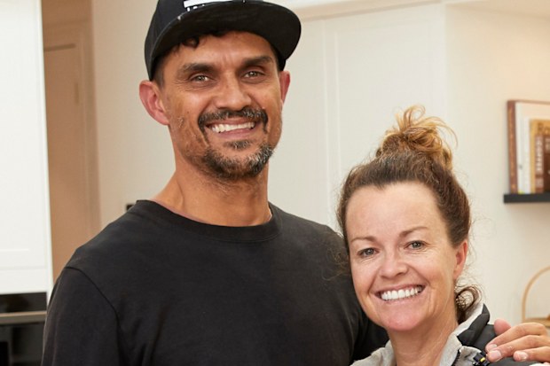 Andy and Deb on their winning kitchen