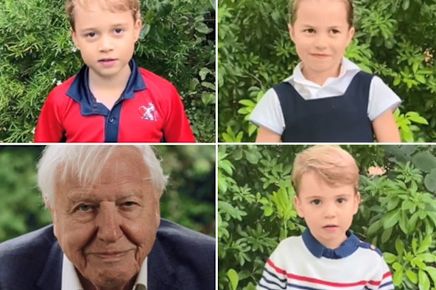 Prince George, Princess Charlotte, Prince Louis, David Attenborough