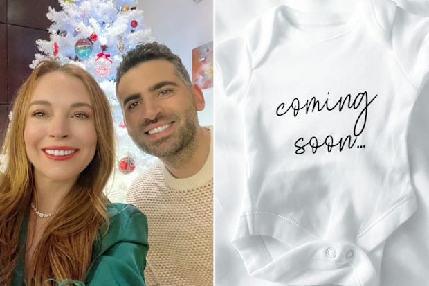 Lindsay Lohan announces she's expecting first child with husband Bader Shammas