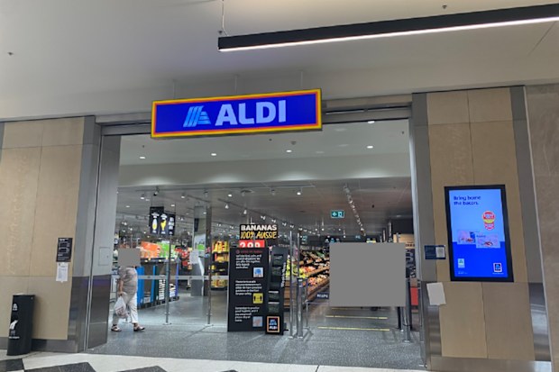 Aldi shop front front Castle Hill