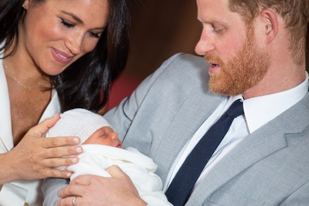 Meghan and Harry with their son Archie