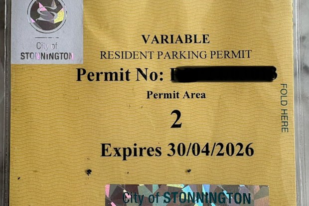 Olivia Stiles' paper permit used to allow her to park outside her home for free.