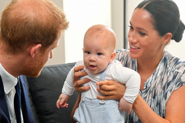 Archie with Meghan and Harry