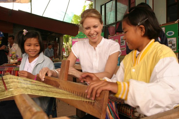 Livinia Nixon working with World Vision in Thailand following the 2004 tsunami.