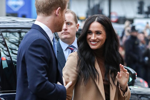 Prince Harry, Duke of Sussex and Meghan, Duchess of Sussex arrive at Canada House on January 07, 2020 in London, England