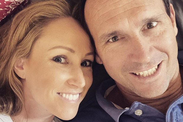 Davina Smith with her husband Mark.