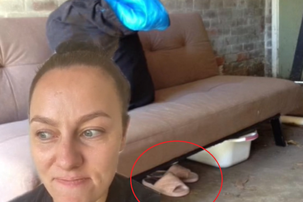Australian woman finds person living in her unused garage