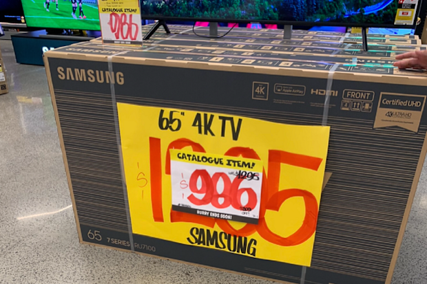 Sale item television in box