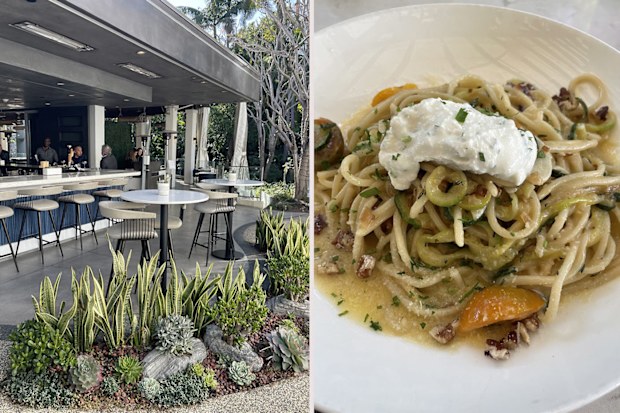 Cavatina restaurant at the Sunset Marquis hotel in West Hollywood, USA