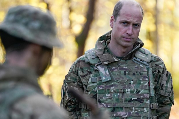 prince william dressed in camouflage gear