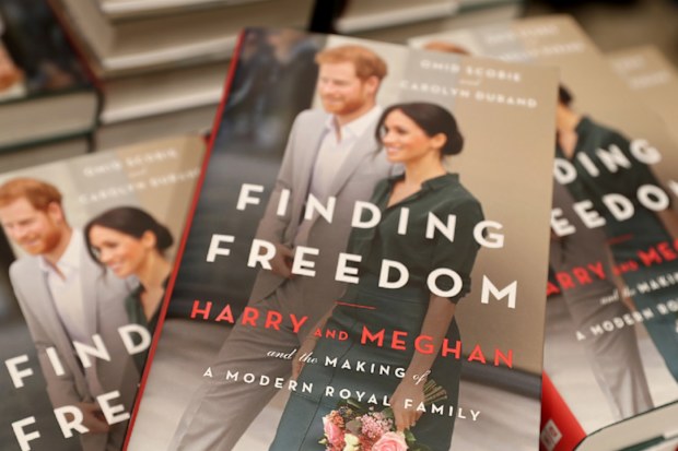 Copies of 'Finding Freedom' are stacked up in Waterstones Piccadilly  on August 11, 2020 in London, England.