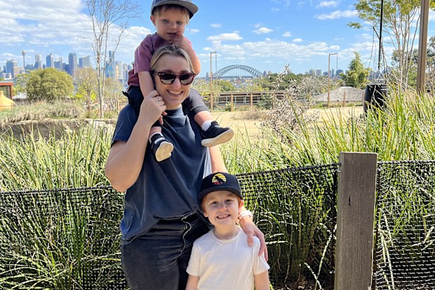 Tara Ladd and her kids