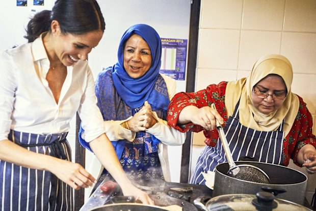 Meghan Markle at the Hubb Community Kitchen.