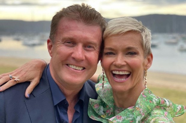 Jessica Rowe with her husband, Nine news presenter Peter Overton