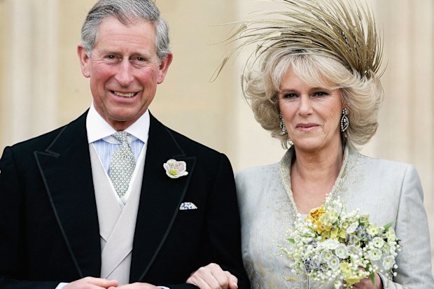 Prince Charles and Camilla, Duchess of Cornwall on their wedding day in 2005.