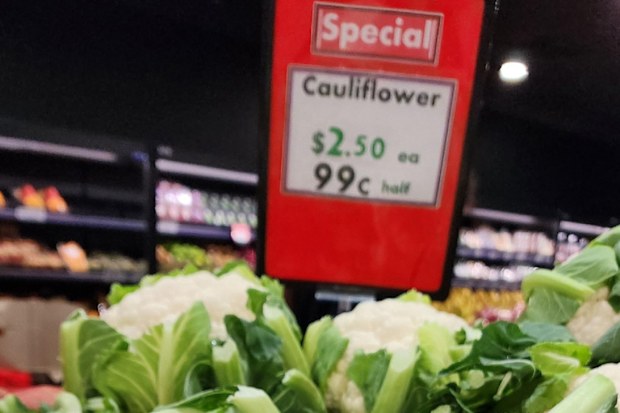 grocery prices confusion over cauliflower price tag