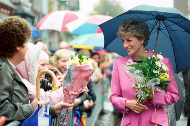 Princess Diana in the rain 1993