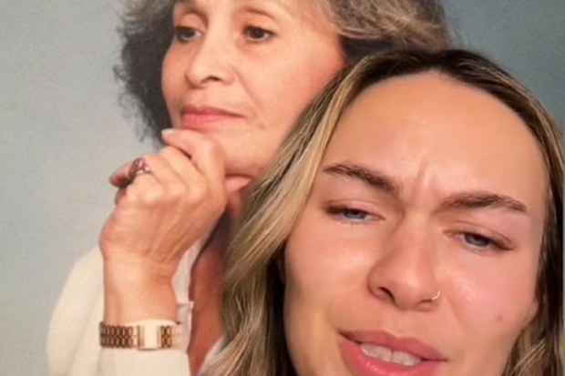 Woman grandmother family DNA kit
