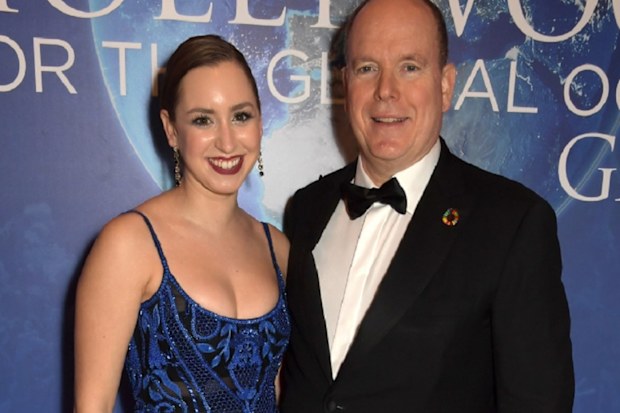 Jazmin Grace Grimaldi and Prince Albert II of Monaco attend the 2020 Hollywood For The Global Ocean Gala honoring HSH Prince Albert.