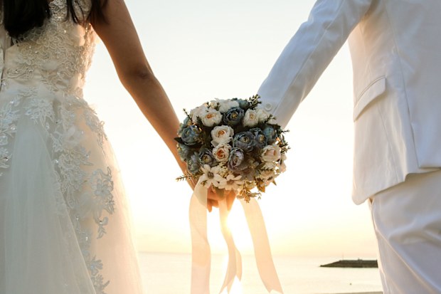 Wedding at sunset