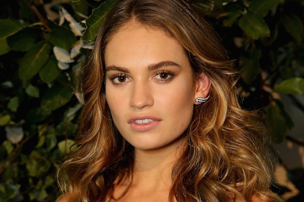 Lily James attends the launch of My Burberry Black at Burberry's all day cafe Thomas's on August 22, 2016 in London, England.