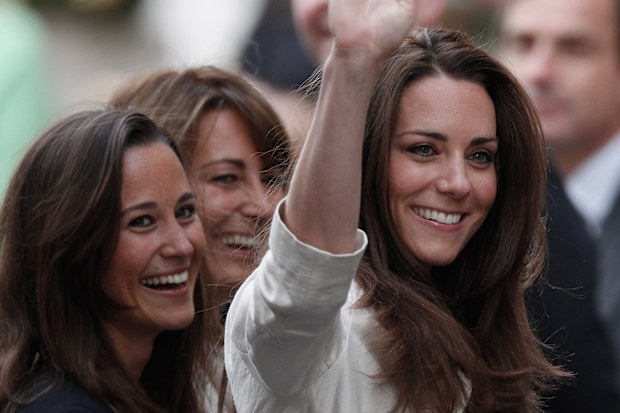 Kate, Pippa and Carole Middleton ahead of the 2011 royal wedding