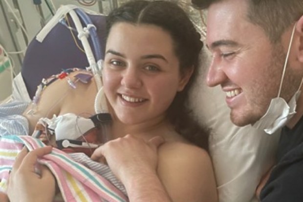 premature baby percy parents rebecca and keiran mcshane