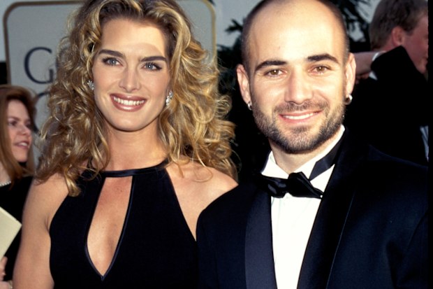 Andre Agassi & Brooke Shields at the Beverly Hilton Hotel in Beverly Hills, California 
