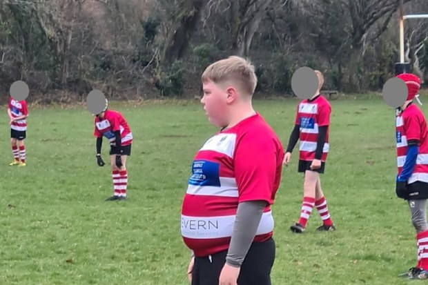 Boy in UK playing sport