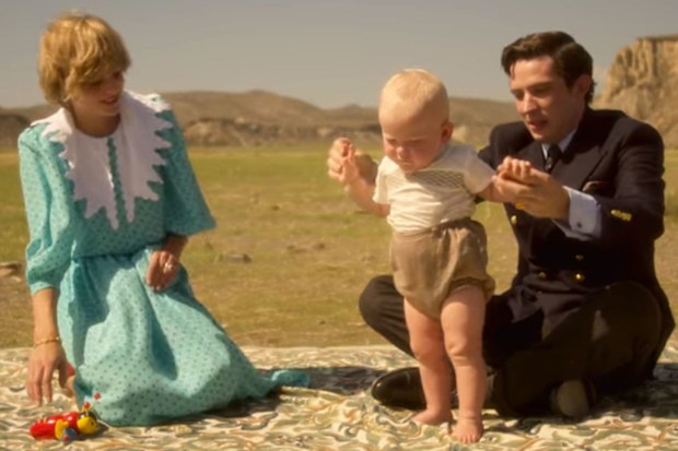 Diana, William and Charles in The Crown.