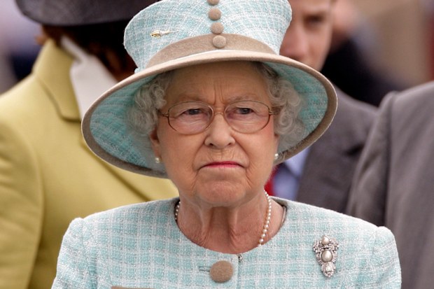 queen elizabeth frown