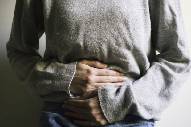 Woman suffering from bloating