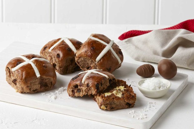 Coles Lamington Hot Cross Buns