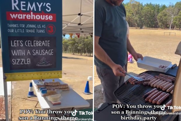 Remy's dad was in charge of the sausage sizzle at the event. 