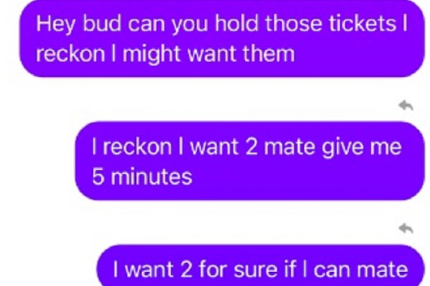 taylor swift ticket scam melbourne dad