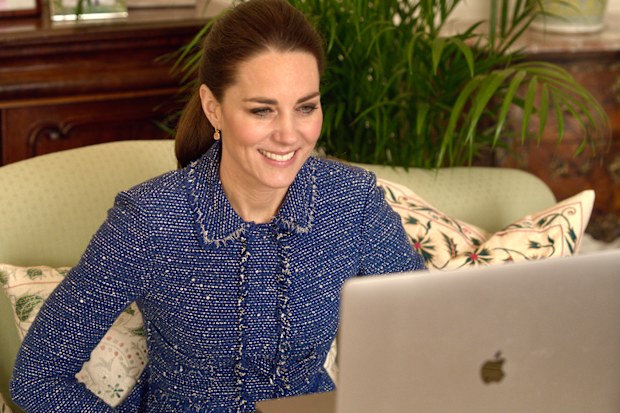 Kate Middleton on video call