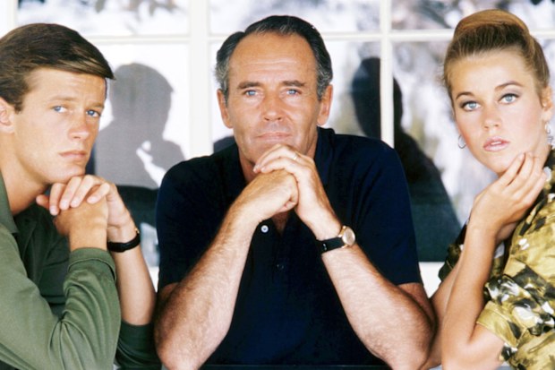 Peter Fonda, Henry Fonda and Jane Fonda in 1963.