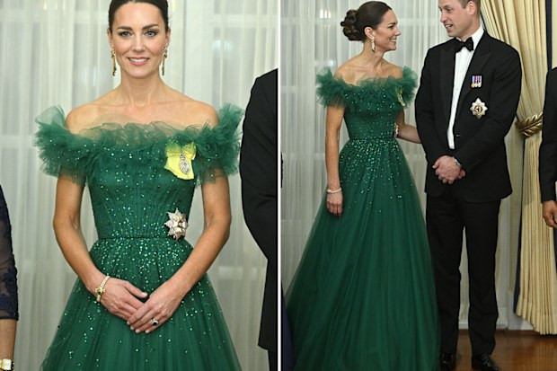 Kate Middleton and Prince William at reception in Jamaica, March 2022