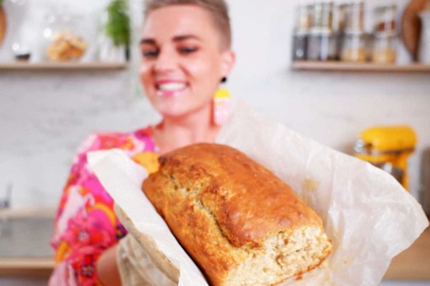 Easy five-ingredient, five minute mix banana bread