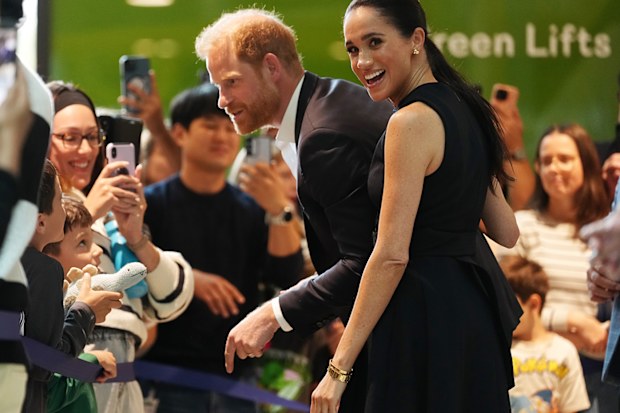 Meghan, Duchess of Sussex and Prince Harry, Duke of Sussex meet children and their families during a visit to the Royal Childrens Hospital on April 14, 2026 in Melbourne, Australia. 