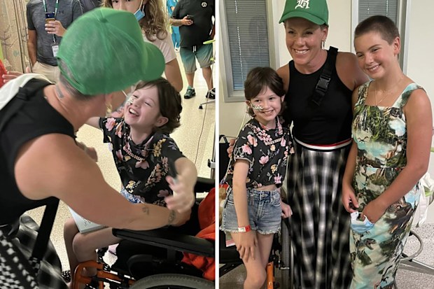 Imogen Mulgrew met singer Pink during her cancer treatment.