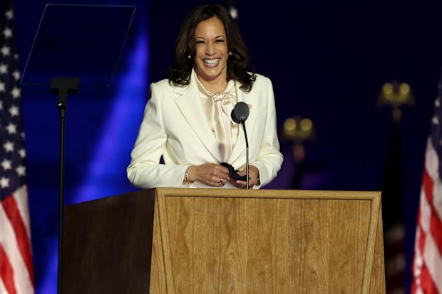 Kamala Harris speaks at Joe Biden victory rally 2020
