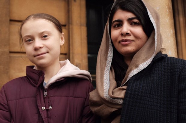 Greta Thunberg and Malala Yousafzai at Oxford University